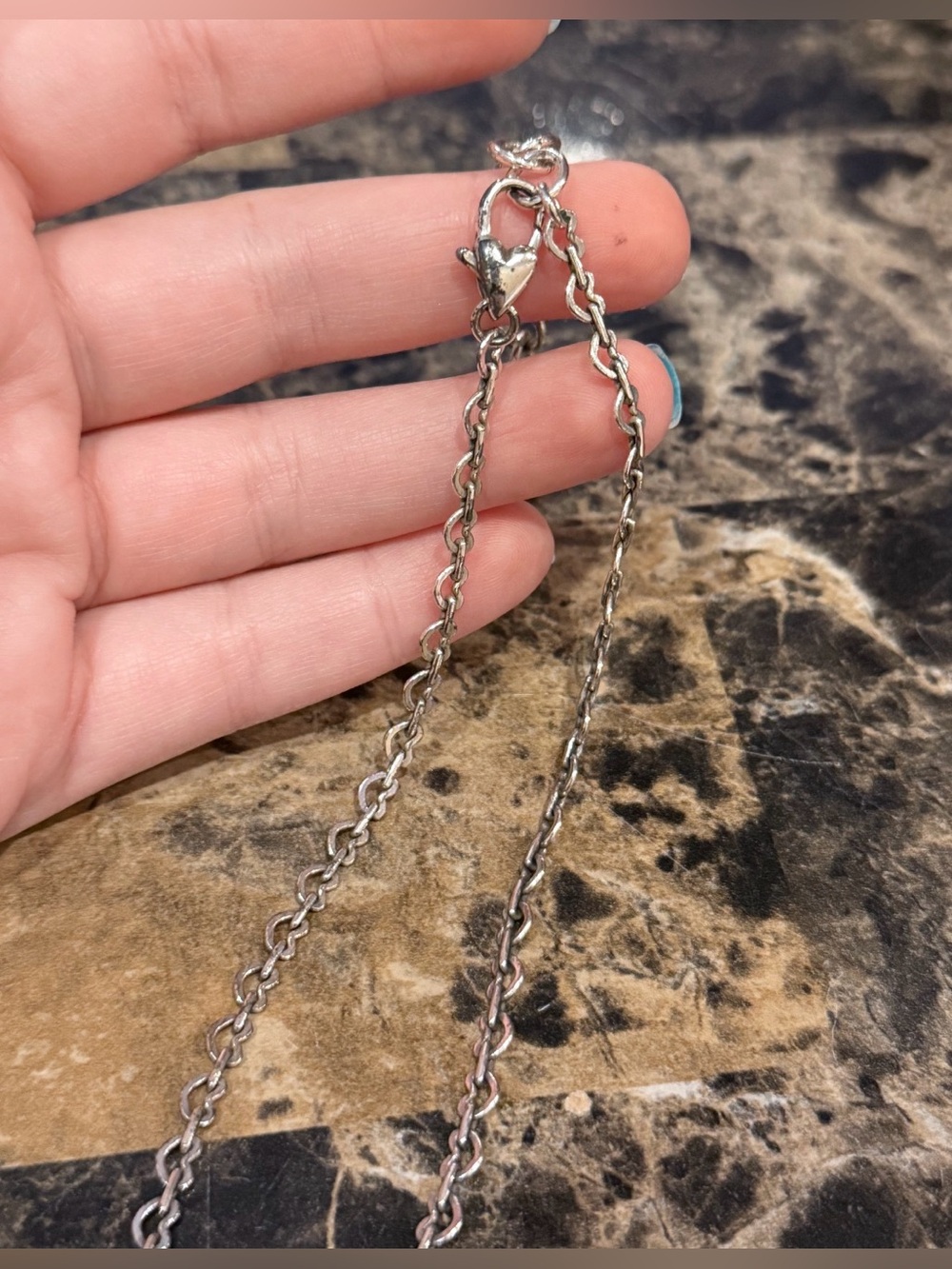 Brighton Bloomingale Silver Lace Teardrop Pendant Necklace - Picture 5 of 7